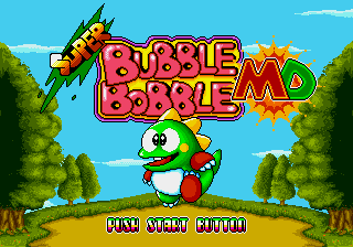 Super Bubble Bobble MD Title Screen